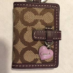 NWT Coach Signature Photo Keychain